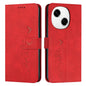 Skin Feel Heart Embossed Leather Phone Case