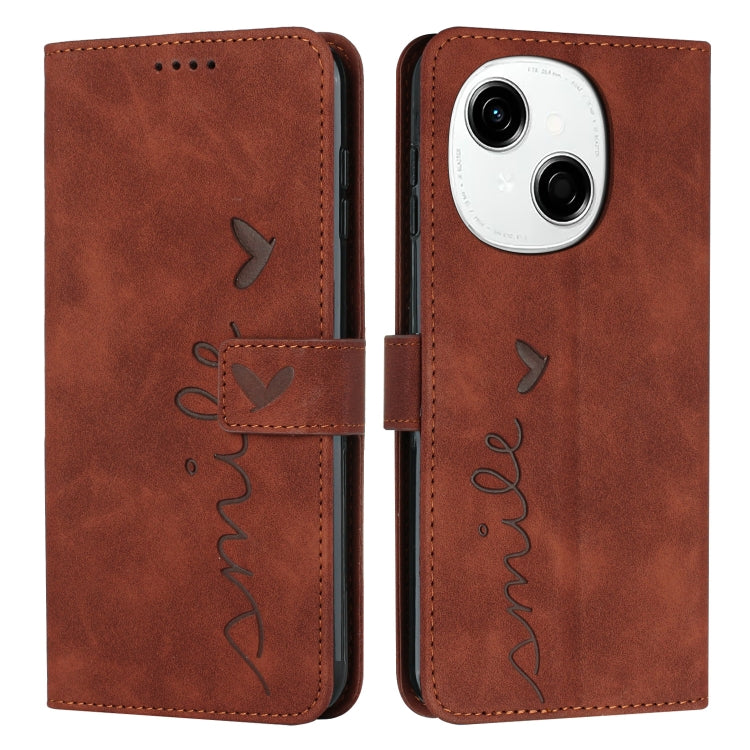 Skin Feel Heart Embossed Leather Phone Case