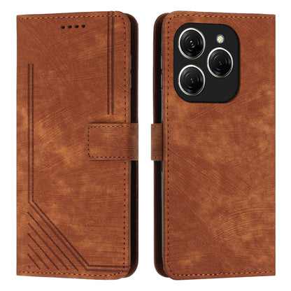 Skin Feel Stripe Pattern Leather Phone Case