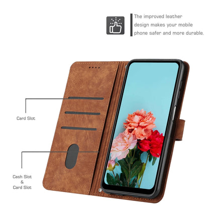 Skin Feel Stripe Pattern Leather Phone Case