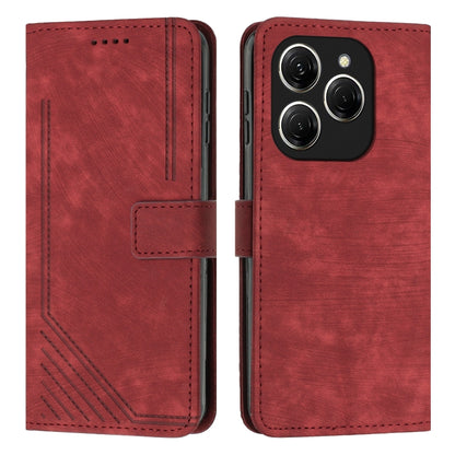 Skin Feel Stripe Pattern Leather Phone Case