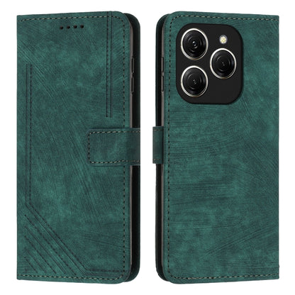 Skin Feel Stripe Pattern Leather Phone Case