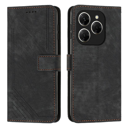 Skin Feel Stripe Pattern Leather Phone Case