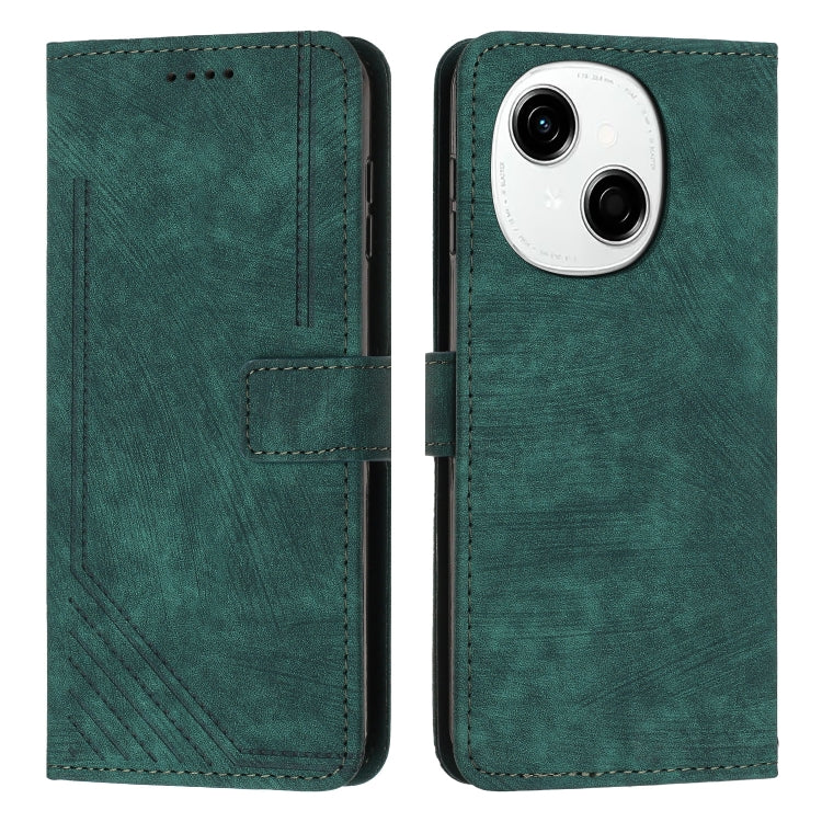 Skin Feel Stripe Pattern Leather Phone Case