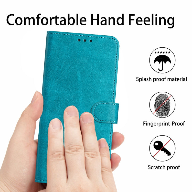 Solid Calf Texture Flip Leather Phone Case
