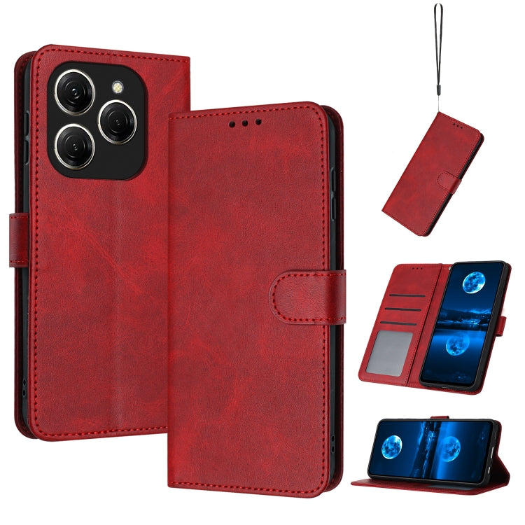 Solid Calf Texture Flip Leather Phone Case