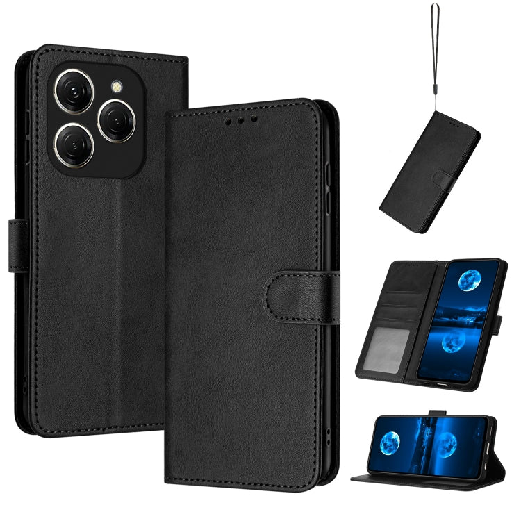 Solid Calf Texture Flip Leather Phone Case