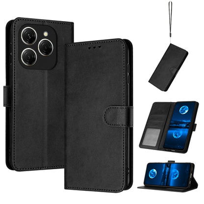 Solid Calf Texture Flip Leather Phone Case