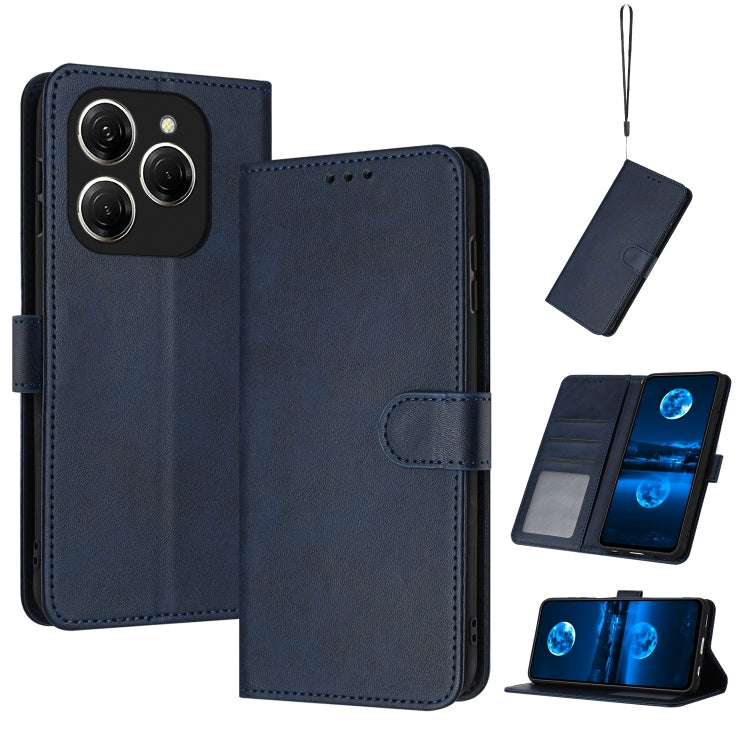 Solid Calf Texture Flip Leather Phone Case