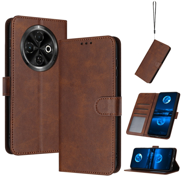 Solid Calf Texture Flip Leather Phone Case