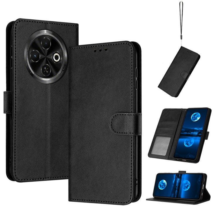 Solid Calf Texture Flip Leather Phone Case