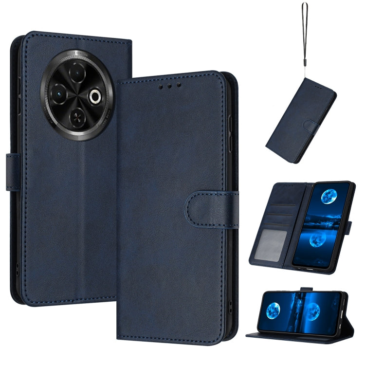 Solid Calf Texture Flip Leather Phone Case