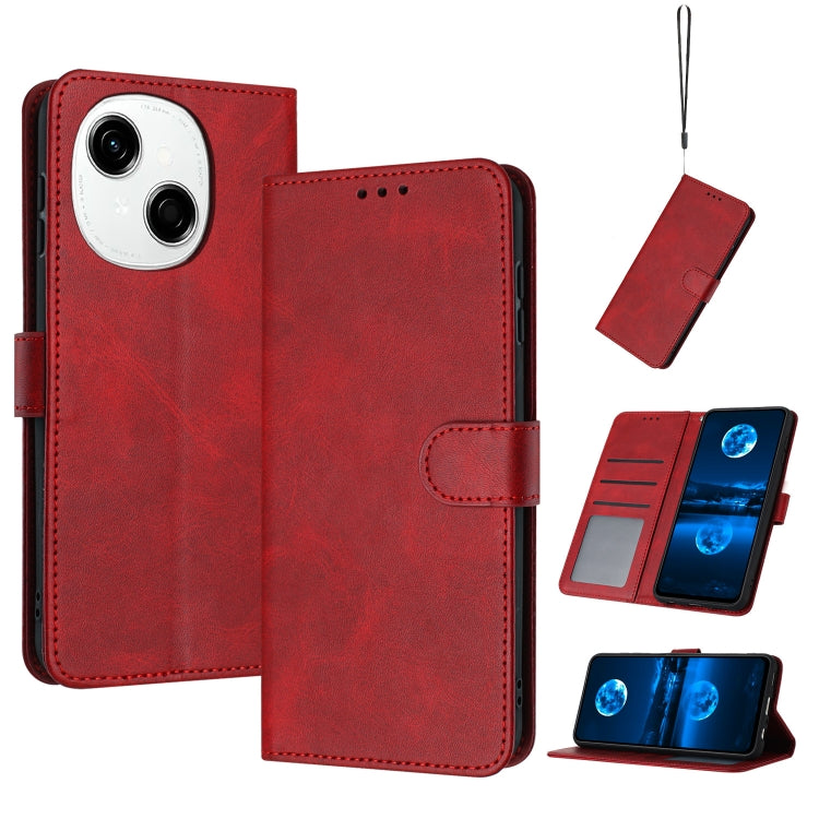 Solid Calf Texture Flip Leather Phone Case