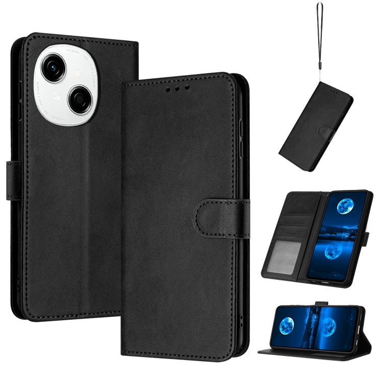 Solid Calf Texture Flip Leather Phone Case