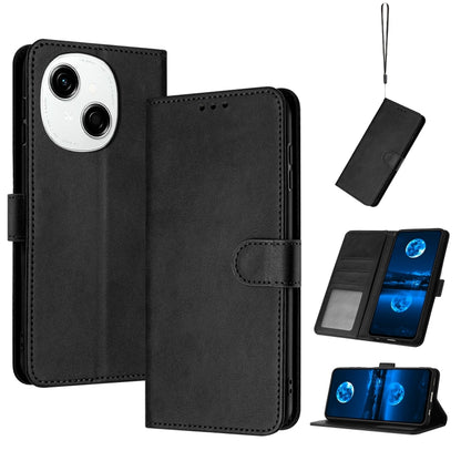 Solid Calf Texture Flip Leather Phone Case