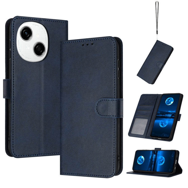 Solid Calf Texture Flip Leather Phone Case