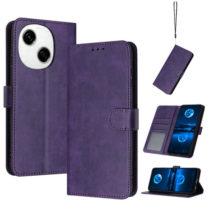 Solid Calf Texture Flip Leather Phone Case