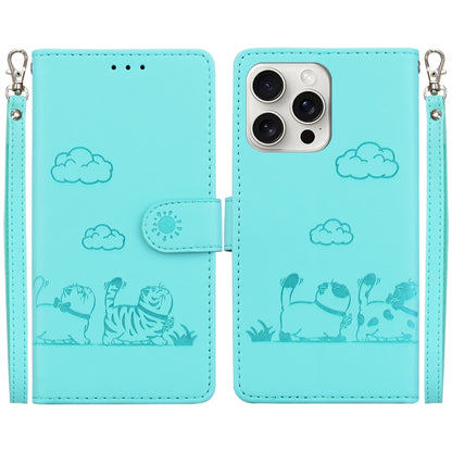 Cute Cats RFID Leather Phone Case, For iPhone Air, For iPhone 16 Pro Max, For iPhone 16 Pro, For iPhone 16 Plus
