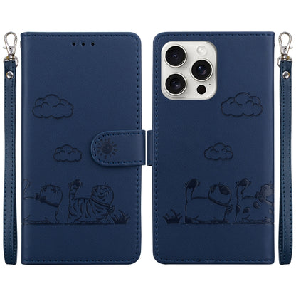 Cute Cats RFID Leather Phone Case, For iPhone Air, For iPhone 16 Pro Max, For iPhone 16 Pro, For iPhone 16 Plus