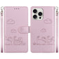 Cute Cats RFID Leather Phone Case, For iPhone Air, For iPhone 16 Pro Max, For iPhone 16 Pro, For iPhone 16 Plus