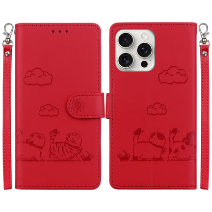 Cute Cats RFID Leather Phone Case, For iPhone Air, For iPhone 16 Pro Max, For iPhone 16 Pro, For iPhone 16 Plus