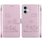 Cute Cats RFID Leather Phone Case, For iPhone Air, For iPhone 16 Pro Max, For iPhone 16 Pro, For iPhone 16 Plus