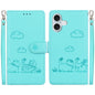Cute Cats RFID Leather Phone Case, For iPhone Air, For iPhone 16 Pro Max, For iPhone 16 Pro, For iPhone 16 Plus