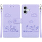 Cute Cats RFID Leather Phone Case, For iPhone Air, For iPhone 16 Pro Max, For iPhone 16 Pro, For iPhone 16 Plus