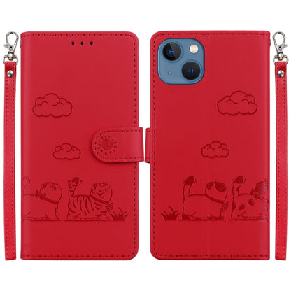 Cute Cats RFID Leather Phone Case, For iPhone 16, For iPhone 15 Pro Max, For iPhone 15 Pro, For iPhone 15 Plus
