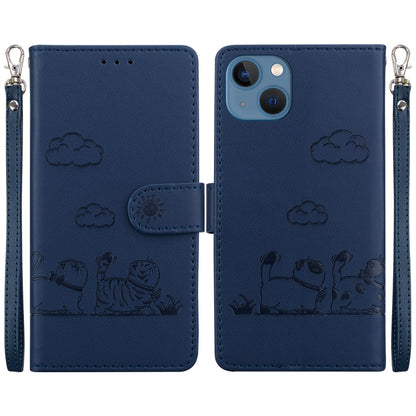 Cute Cats RFID Leather Phone Case, For iPhone 15, For iPhone 14 Plus, For iPhone 14, For iPhone 14 Pro