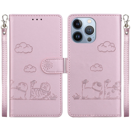 Cute Cats RFID Leather Phone Case