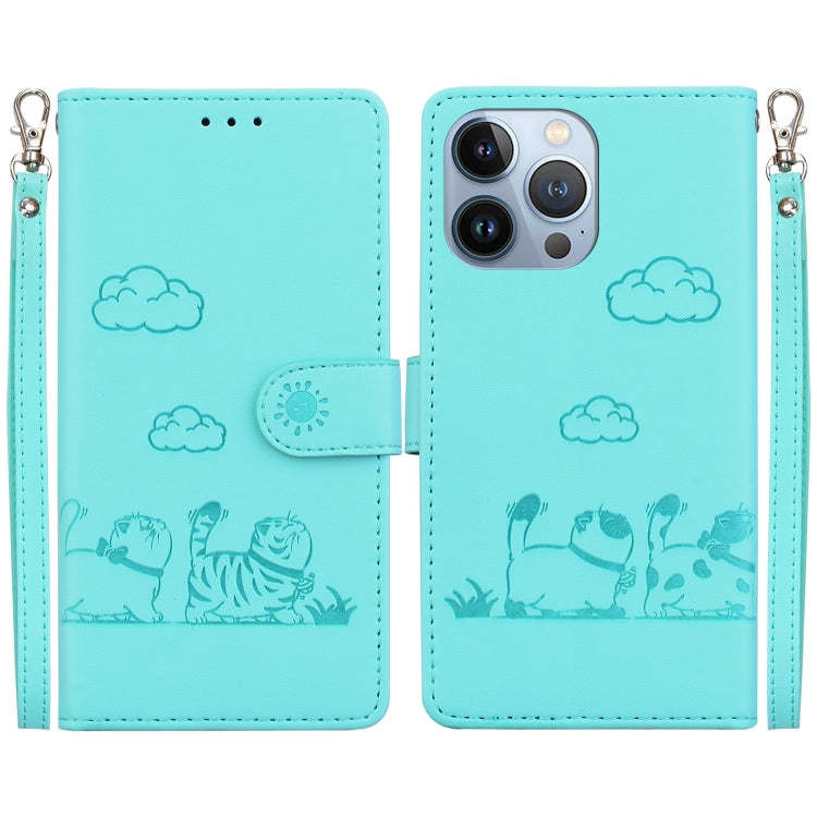 Cute Cats RFID Leather Phone Case, For iPhone 14 Pro Max, For iPhone 7 / 8 / SE 2022, For iPhone 13 Pro Max, For iPhone 13 Pro