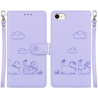 Cute Cats RFID Leather Phone Case, For iPhone 14 Pro Max, For iPhone 7 / 8 / SE 2022, For iPhone 13 Pro Max, For iPhone 13 Pro