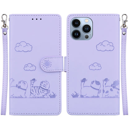 Cute Cats RFID Leather Phone Case, For iPhone 14 Pro Max, For iPhone 7 / 8 / SE 2022, For iPhone 13 Pro Max, For iPhone 13 Pro