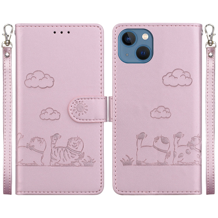 Cute Cats RFID Leather Phone Case, For iPhone 13, For iPhone 12 / 12 Pro, For iPhone 12 Pro Max, For iPhone 11
