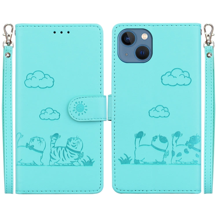 Cute Cats RFID Leather Phone Case, For iPhone 13, For iPhone 12 / 12 Pro, For iPhone 12 Pro Max, For iPhone 11