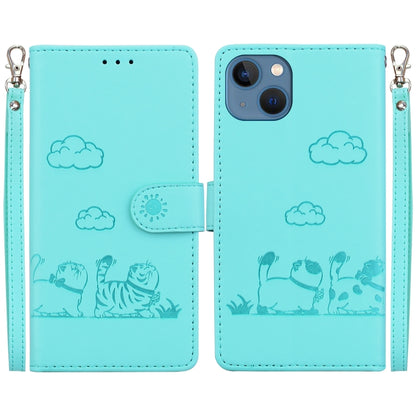 Cute Cats RFID Leather Phone Case, For iPhone 13, For iPhone 12 / 12 Pro, For iPhone 12 Pro Max, For iPhone 11