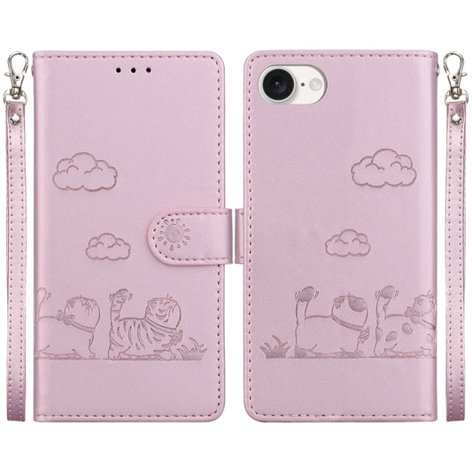 Cute Cats RFID Leather Phone Case, For iPhone 17e / 16e, For iPhone 17 Pro Max, For iPhone 17 Pro, For iPhone 17
