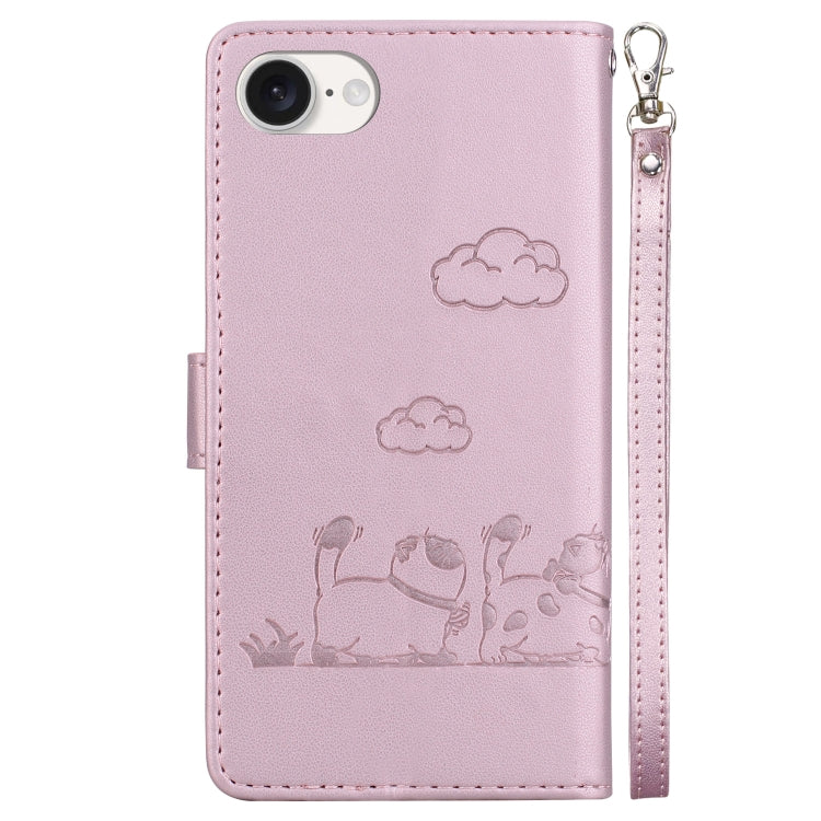 Cute Cats RFID Leather Phone Case, For iPhone 17e / 16e, For iPhone 17 Pro Max, For iPhone 17 Pro, For iPhone 17