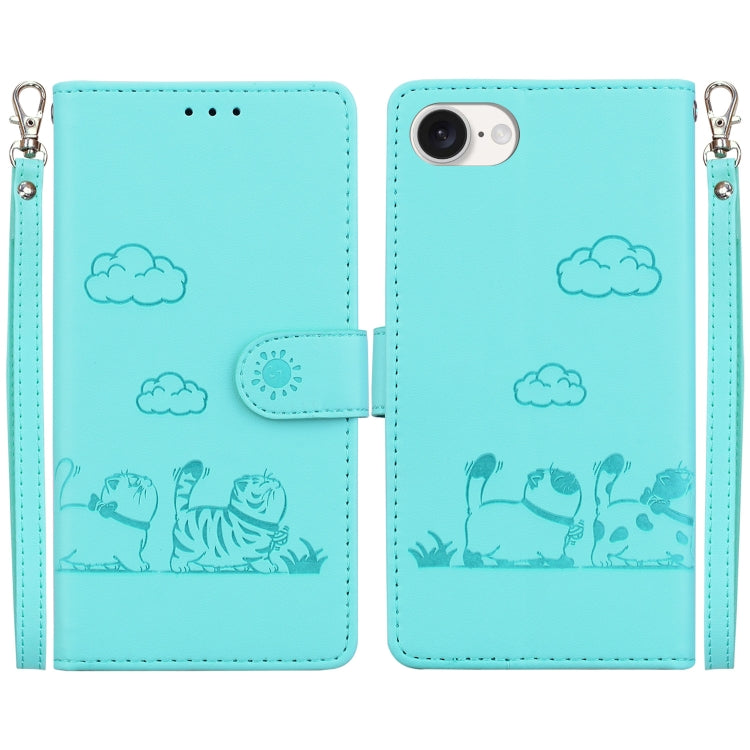 Cute Cats RFID Leather Phone Case, For iPhone 18 Pro / 17 Pro, For iPhone 18 Pro Max / 17 Pro Max, For iPhone 17e / 16e, For iPhone 17