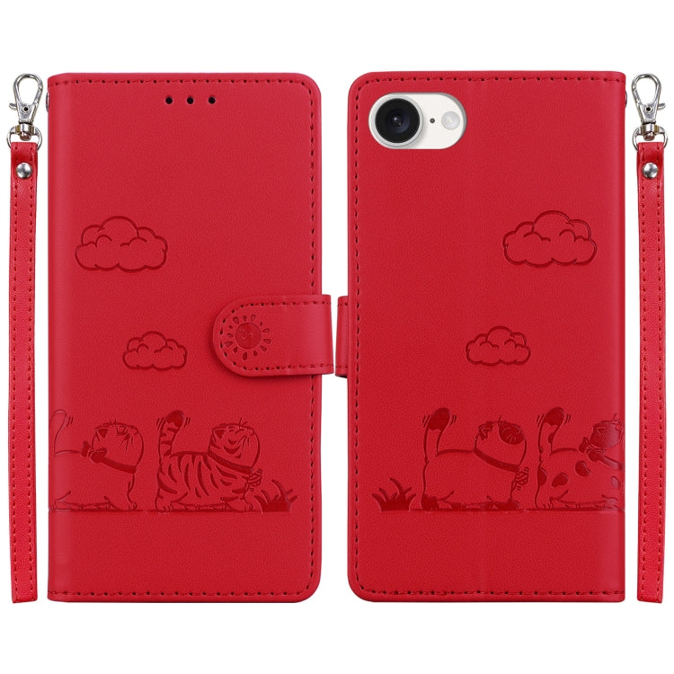 Cute Cats RFID Leather Phone Case, For iPhone 18 Pro / 17 Pro, For iPhone 18 Pro Max / 17 Pro Max, For iPhone 17e / 16e, For iPhone 17