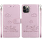 Cute Cats RFID Leather Phone Case, For iPhone 13, For iPhone 12 / 12 Pro, For iPhone 12 Pro Max, For iPhone 11