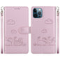Cute Cats RFID Leather Phone Case, For iPhone 13, For iPhone 12 / 12 Pro, For iPhone 12 Pro Max, For iPhone 11