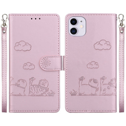 Cute Cats RFID Leather Phone Case, For iPhone 13, For iPhone 12 / 12 Pro, For iPhone 12 Pro Max, For iPhone 11