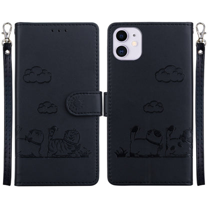 Cute Cats RFID Leather Phone Case, For iPhone 13, For iPhone 12 / 12 Pro, For iPhone 12 Pro Max, For iPhone 11