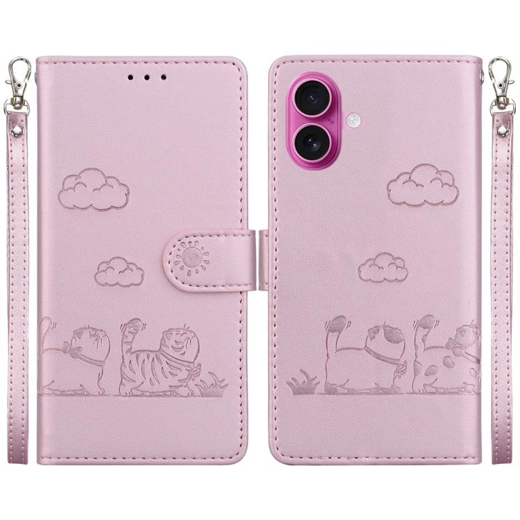Cute Cats RFID Leather Phone Case, For iPhone 17e / 16e, For iPhone 17 Pro Max, For iPhone 17 Pro, For iPhone 17