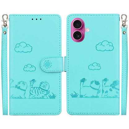 Cute Cats RFID Leather Phone Case, For iPhone 17e / 16e, For iPhone 17 Pro Max, For iPhone 17 Pro, For iPhone 17