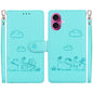 Cute Cats RFID Leather Phone Case, For iPhone 17e / 16e, For iPhone 17 Pro Max, For iPhone 17 Pro, For iPhone 17