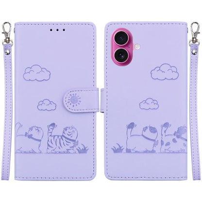 Cute Cats RFID Leather Phone Case, For iPhone 17e / 16e, For iPhone 17 Pro Max, For iPhone 17 Pro, For iPhone 17