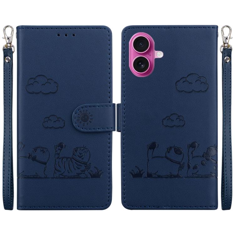 Cute Cats RFID Leather Phone Case, For iPhone 17e / 16e, For iPhone 17 Pro Max, For iPhone 17 Pro, For iPhone 17